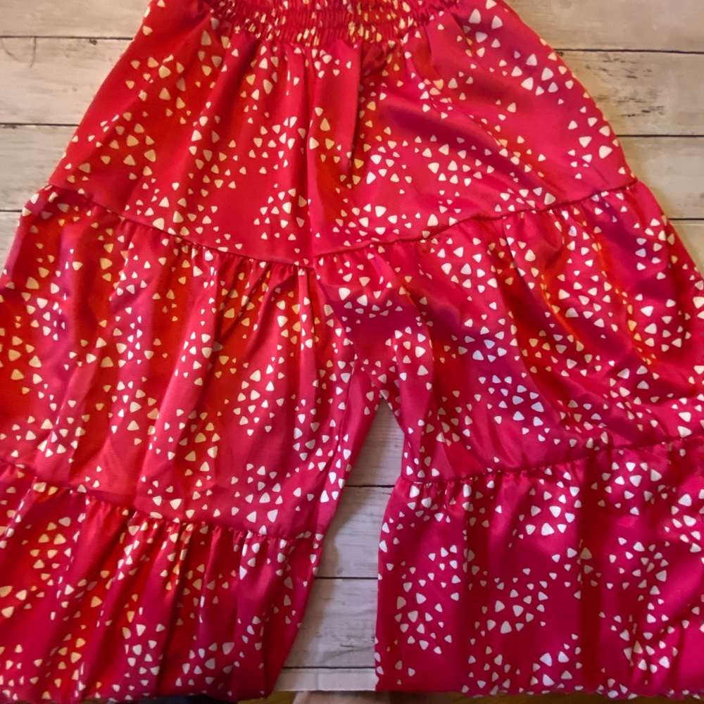 Tyche womens Palazzo Pants Pink&White (S)